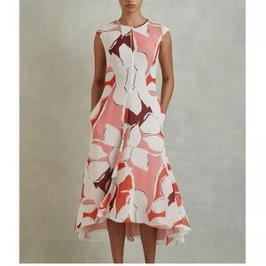 Reiss Becci Floral High-Low Dress with Pockets…..beauty.